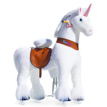 Load image into Gallery viewer, PonyCycle Ride On Toys White Rideable Unicorn / Size 5 For Ages 7+ PonyCycle Kids Pedal Operated Ride On Toy - Model U