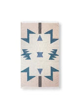 Load image into Gallery viewer, Ferm living Rugs Ferm Living Kelim Rug Blue Triangle - Large W: 140 x L: 200 cm