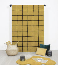Load image into Gallery viewer, Lilipinso Rugs Lilipinso Cotton Rug - Grid (Mustard)