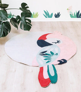 Lilipinso Rugs Lilipinso Cotton Rug - Tropica -  Parrot (pink)
