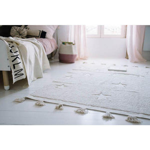 Lorena Canals Rugs Lorena Canals Hippy Stars Natural Washable Cotton Rug