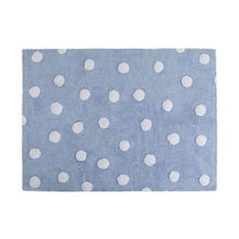 Load image into Gallery viewer, Lorena Canals Rugs Lorena Canals Polka Dots Blue White Washable Cotton Rug