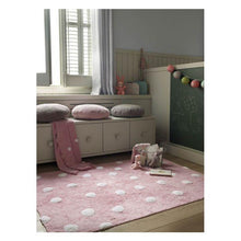 Load image into Gallery viewer, Lorena Canals Rugs Lorena Canals Polka Dots Pink White Washable Cotton Rug