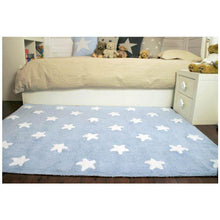 Load image into Gallery viewer, Lorena Canals Rugs Lorena Canals Stars Blue White Washable Cotton Rug