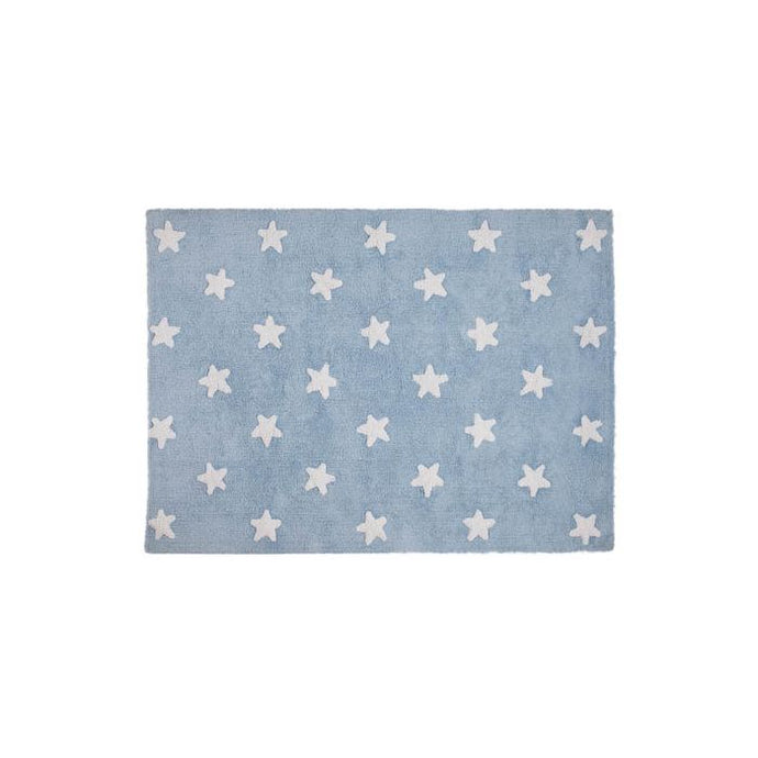 Lorena Canals Rugs Lorena Canals Stars Blue White Washable Cotton Rug