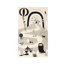 Load image into Gallery viewer, OYOY Rugs OYOY Mr. Megalodon Adventure Rug - Offwhite / Black