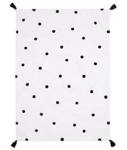 Lilipinso Rugs With Black Dots Lilipinso Rectangular Cotton Rug