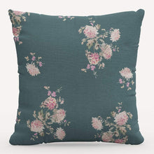 Load image into Gallery viewer, Rachel Ashwell and Cloth &amp; Company Screen Dancing Dahlia Emerald Rachel Ashwell and Cloth &amp; Company 20&quot; Linen Pillow