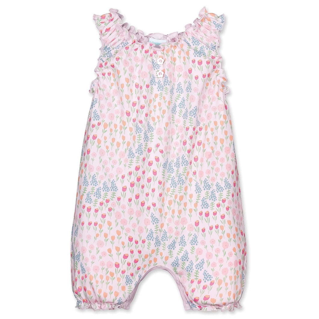 Feather Baby Sleeveless Romper - Katie on Pink 100% Pima Cotton by Feather Baby