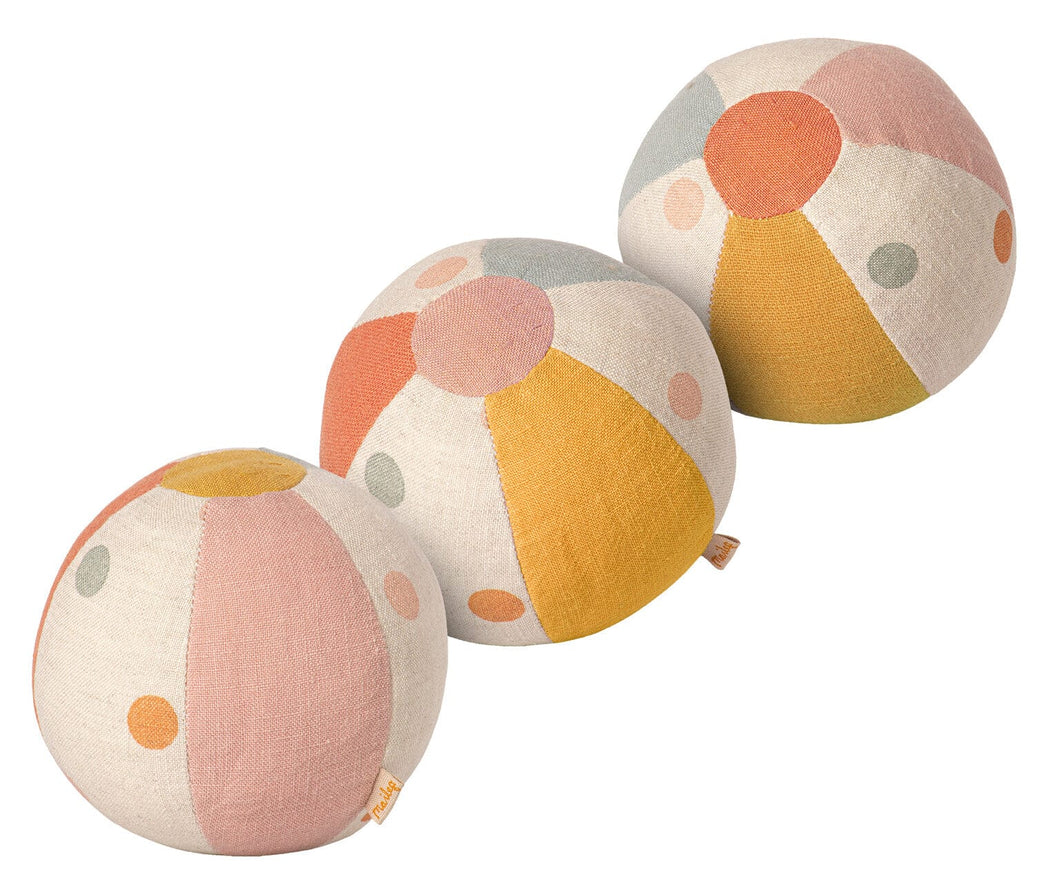 Maileg USA Soft Toy Soft Rattle Balls - Set of 3
