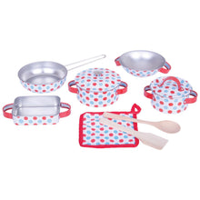 Load image into Gallery viewer, Bigjigs Toys Spotted Kitchenware Set