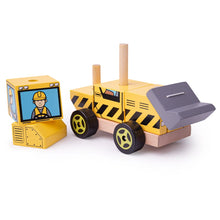 Load image into Gallery viewer, Bigjigs Toys Stacking Bulldozer
