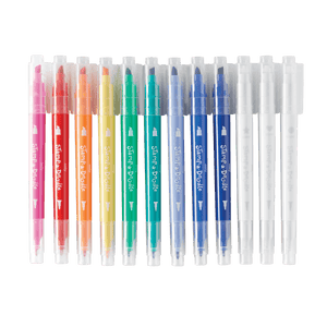 OOLY Stamp-A-Doodle Double-Ended Markers - Set of 12 by OOLY