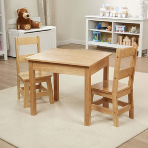Melissa & Doug Table and Chairs Melissa & Doug Wooden Table & Chairs - Natural