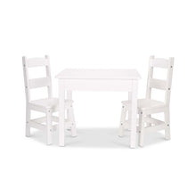 Load image into Gallery viewer, Melissa &amp; Doug Table and Chairs White Melissa &amp; Doug Wooden Table &amp; Chairs
