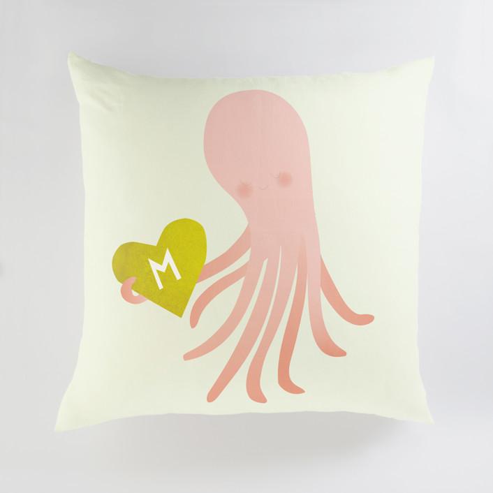 Minted Tables and Chairs Chartreuse / CLASSIC COTTON CANVAS Minted Little Octopus