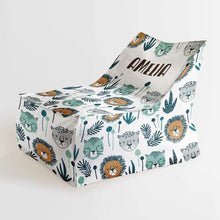 Load image into Gallery viewer, Minted Tables and Chairs Deep Blue Minted Safari Cats Chair