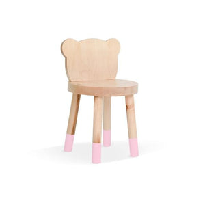 Nico and Yeye Tables and Chairs MAPLE / PINK / 12" LEGS Nico and Yeye Baba Bear Solid Wood Kids Chair (Set of 2)
