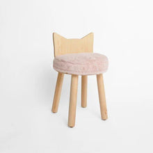 Load image into Gallery viewer, Nico and Yeye Tables and Chairs MAPLE / PINK Nico and Yeye Fuzzy Kitty Kids Chair