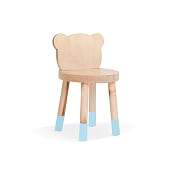 Nico and Yeye Tables and Chairs MAPLE / SKY BLUE / 12" LEGS Nico and Yeye Baba Bear Solid Wood Kids Chair (Set of 2)
