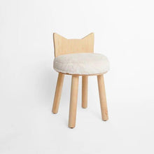 Load image into Gallery viewer, Nico and Yeye Tables and Chairs MAPLE / WHITE Nico and Yeye Fuzzy Kitty Kids Chair