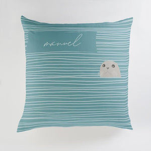 Minted Tables and Chairs Ocean / CLASSIC COTTON CANVAS Minted Seal Pillow