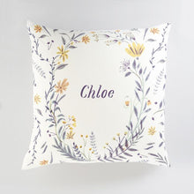 Load image into Gallery viewer, Minted Tables and Chairs Plum / CLASSIC COTTON CANVAS Minted Cheerful Blessing Large Floor Pillow