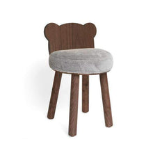Load image into Gallery viewer, Nico and Yeye Tables and Chairs WALNUT / GRAY / 12&quot; LEGS Nico and Yeye Fuzzy Baba Bear Kids Chair