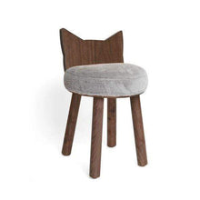 Load image into Gallery viewer, Nico and Yeye Tables and Chairs WALNUT / GRAY Nico and Yeye Fuzzy Kitty Kids Chair