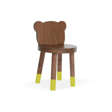 Load image into Gallery viewer, Nico and Yeye Tables and Chairs WALNUT / GREEN / 12&quot; LEGS Nico and Yeye Baba Bear Solid Wood Kids Chair (Set of 2)