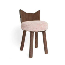 Load image into Gallery viewer, Nico and Yeye Tables and Chairs WALNUT / PINK Nico and Yeye Fuzzy Kitty Kids Chair