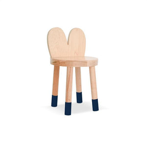 Nico and Yeye Tables/Chairs MAPLE / DEEP BLUE / 12" Nico and Yeye Lola Solid Wood Kids Chair (Set of 2)