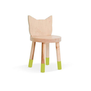 Nico and Yeye Tables/Chairs MAPLE / GREEN / 12" Nico and Yeye Kitty Kids Chair (Set of 2)
