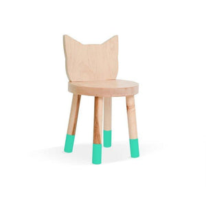 Nico and Yeye Tables/Chairs MAPLE / MINT / 12" Nico and Yeye Kitty Kids Chair (Set of 2)