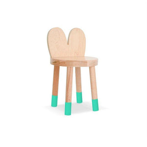 Nico and Yeye Tables/Chairs MAPLE / MINT / 12" Nico and Yeye Lola Solid Wood Kids Chair (Set of 2)