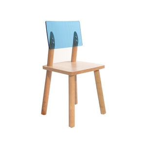 Nico and Yeye Tables/Chairs MAPLE / PACIFIC BLUE / 13.5" Nico and Yeye AC/BC -Acrylic Back Kids Chair (Set of 2)