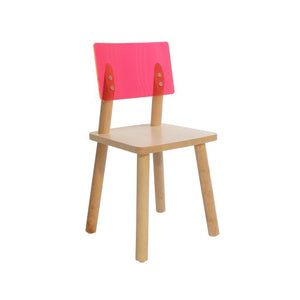 Nico and Yeye Tables/Chairs MAPLE / PINK / 13.5" Nico and Yeye AC/BC -Acrylic Back Kids Chair (Set of 2)