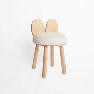 Nico and Yeye Tables/Chairs MAPLE / WHITE Nico and Yeye Fuzzy Lola Kids Chair
