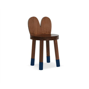 Nico and Yeye Tables/Chairs WALNUT / DEEP BLUE / 12" Nico and Yeye Lola Solid Wood Kids Chair (Set of 2)