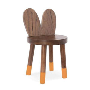 Nico and Yeye Tables/Chairs WALNUT / ORANGE / 12" Nico and Yeye Lola Solid Wood Kids Chair (Set of 2)