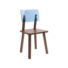 Load image into Gallery viewer, Nico and Yeye Tables/Chairs WALNUT / PACIFIC BLUE / 13.5&quot; Nico and Yeye AC/BC -Acrylic Back Kids Chair (Set of 2)