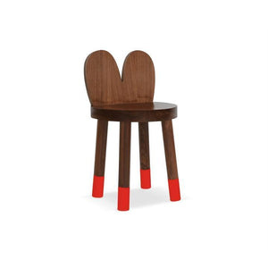 Nico and Yeye Tables/Chairs WALNUT / RED / 12" Nico and Yeye Lola Solid Wood Kids Chair (Set of 2)