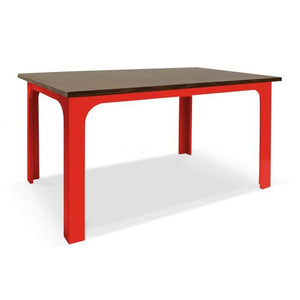 Nico and Yeye Tables/Chairs WALNUT / RED / CONVERTIBLE (20.5" AND 24.5") Nico and Yeye Craft Kids Table