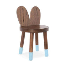 Load image into Gallery viewer, Nico and Yeye Tables/Chairs WALNUT / SKY BLUE / 12&quot; Nico and Yeye Lola Solid Wood Kids Chair (Set of 2)