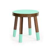 Nico and Yeye Tables/Chairs WALNUT / SKY BLUE / 12" Nico and Yeye Poco Kids Chair (Set of 2)