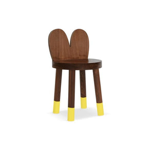 Nico and Yeye Tables/Chairs WALNUT / YELLOW / 12" Nico and Yeye Lola Solid Wood Kids Chair (Set of 2)