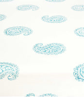 Load image into Gallery viewer, Malabar Baby Teal Paisley Fitted Crib Sheet