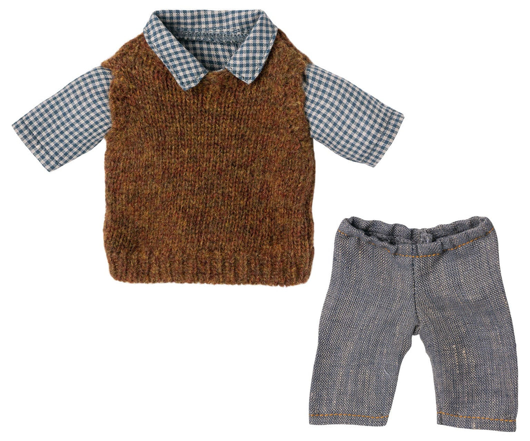 Maileg USA Teddy Shirt, Pullover and Pants for Teddy Dad