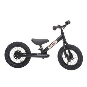 Trybike Toys All Black Edition Trybike Steel 2-IN-1 Balance Bike w/ Optional Trike Kit