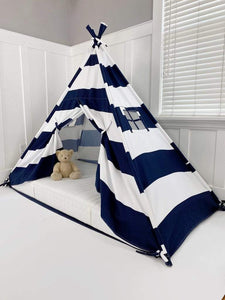 Domestic Objects Toys Domestic Objects Play Tent Canopy Bed in Cream Canvas with Doors